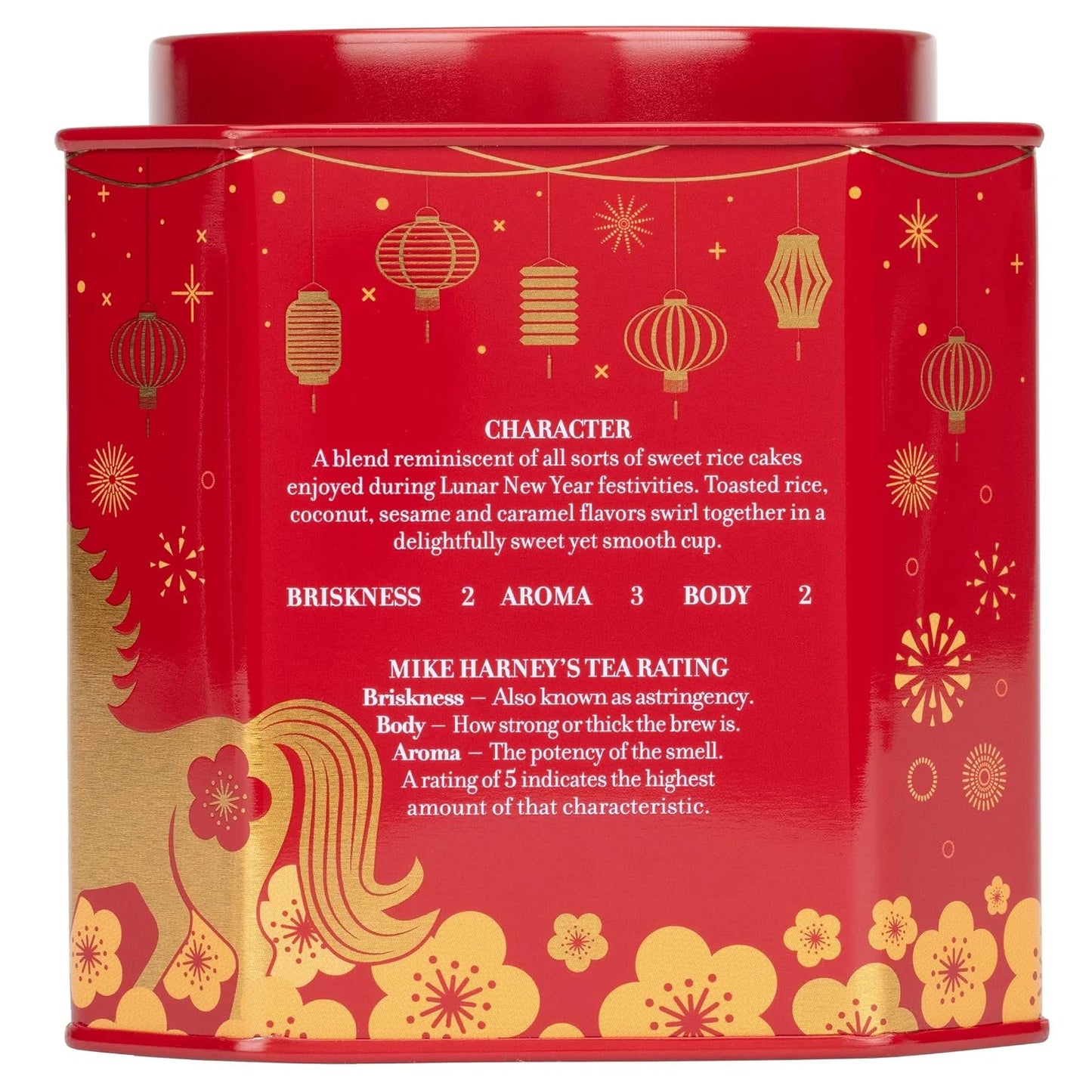 Harney & Sons Lunar New Year 2026 Tea, Year of the Horse, Lunar New Year Gift, Black tea with toasted rice, coconut, sesame and caramel flavor, 30 sachets