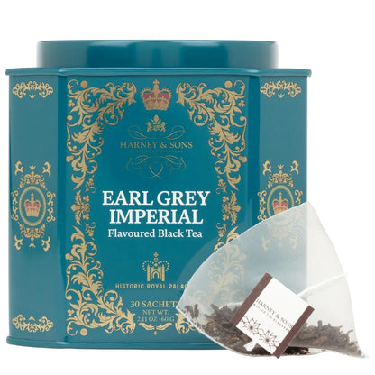Harney & Sons Earl Grey Imperial Tea, 30 Sachets in Tin