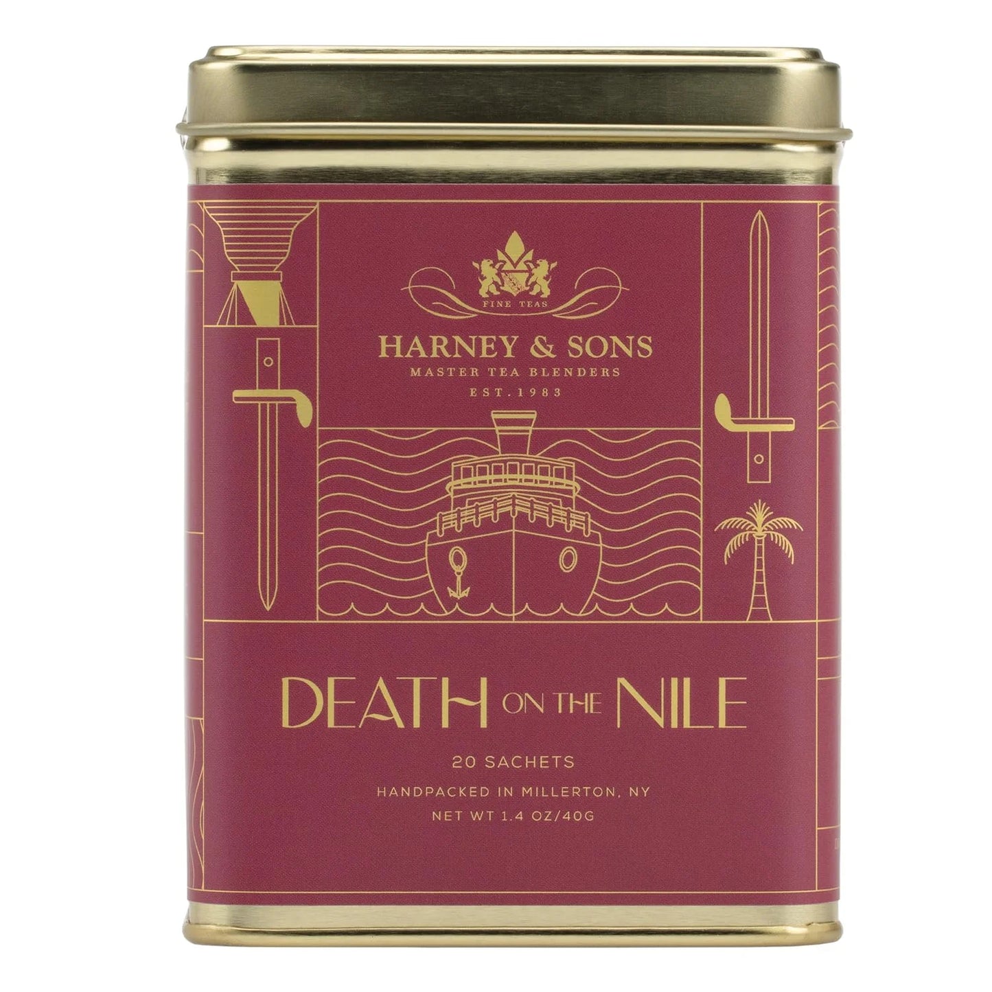 Harney & Sons Death on the Nile Herbal Tea, 20 Sachets in Tin