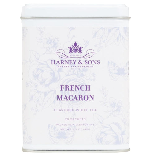Harney & Sons French Macaron, White Tea, 20 sachet tin