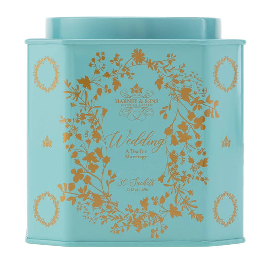 Harney & Sons Wedding Tea, White Tea Blend, 30 Sachets in Tin
