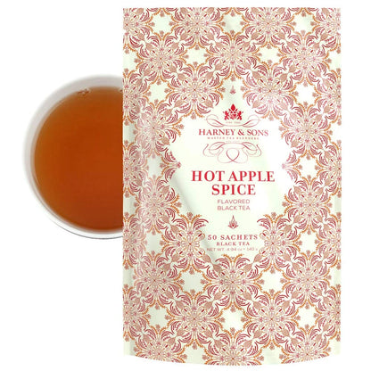 Harney & Sons Hot Apple Spice Black Tea, 50 Sachets