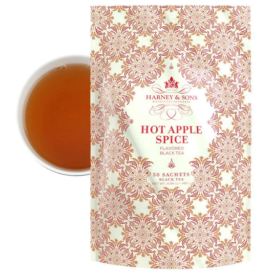 Harney & Sons Hot Apple Spice Black Tea, 50 Sachets