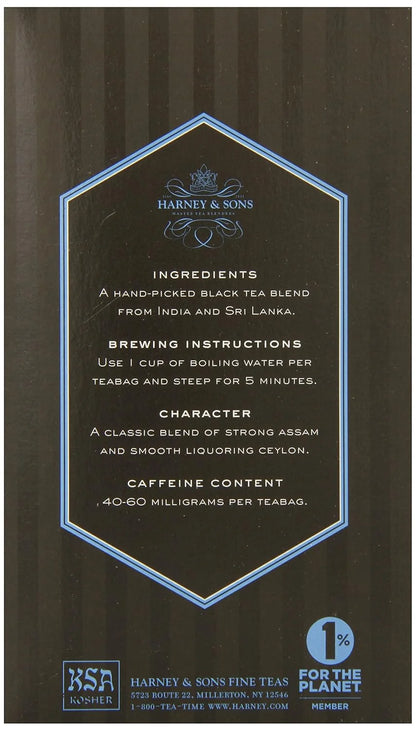 Harney & Sons Black Tea, Orange Pekoe, 20 Tea Bags (Pack of 2)
