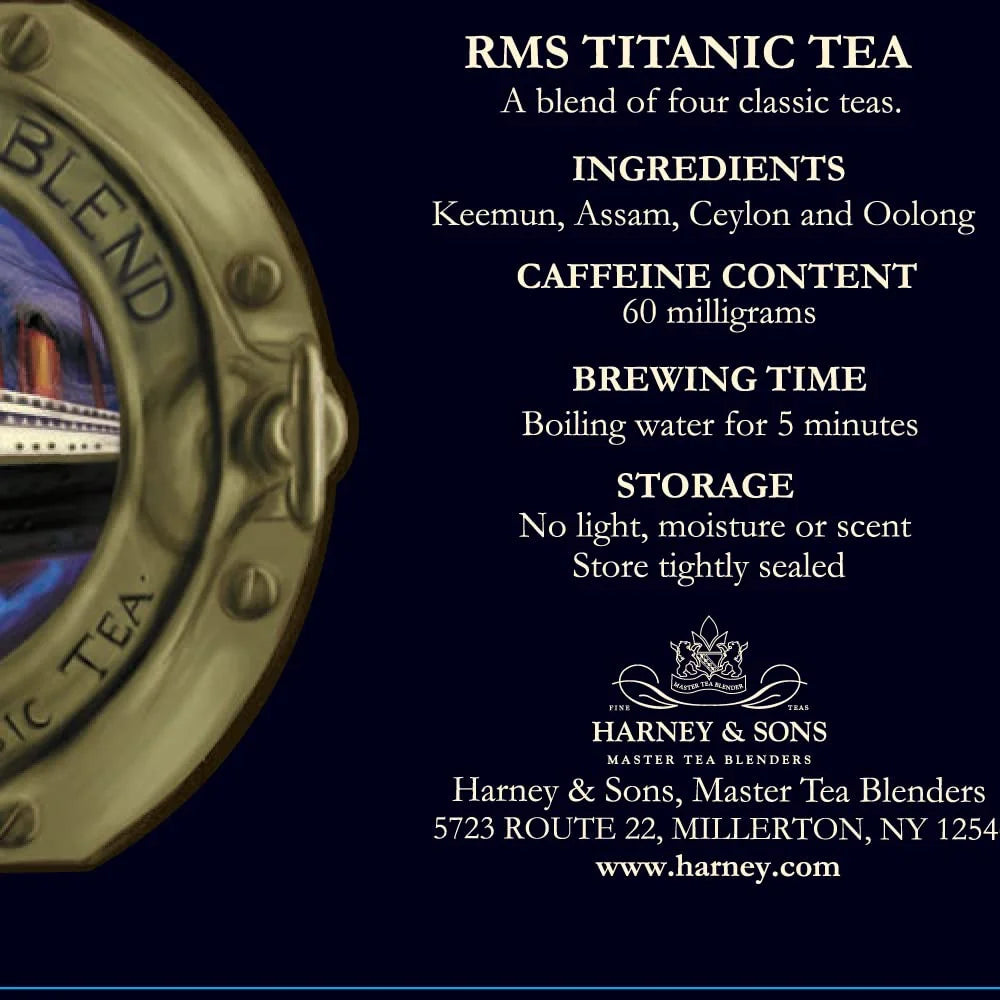 Harney & Sons RMS Titanic Black Tea Blend, 20 Sachets in Tin