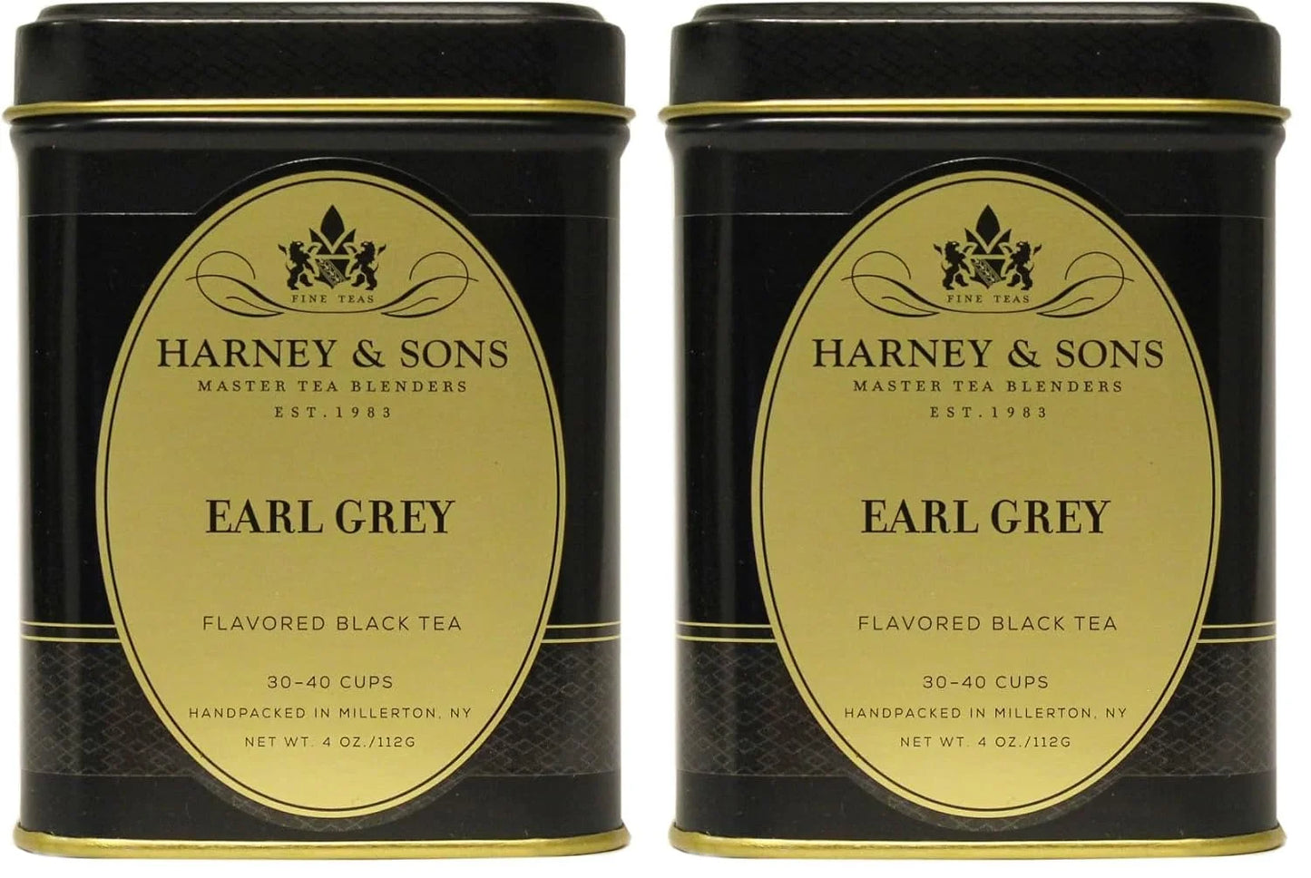 Harney & Sons Black Earl Grey Loose Leaf Tea,4 Ounce,(Pack of 2)