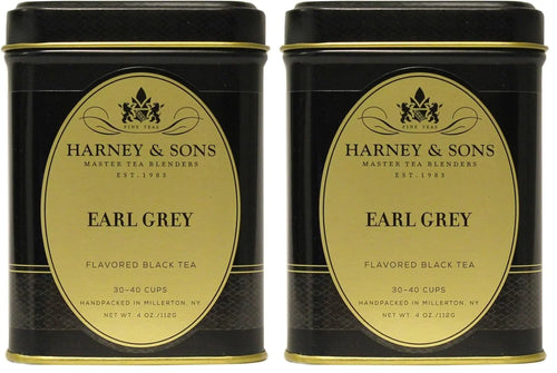 Harney & Sons Black Earl Grey Loose Leaf Tea,4 Ounce,(Pack of 2)