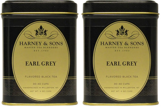 Harney & Sons Black Earl Grey Loose Leaf Tea,4 Ounce,(Pack of 2)