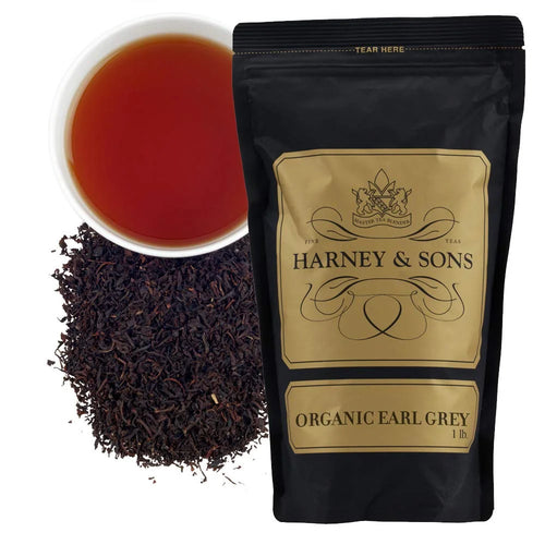Harney & Sons Organic Earl Grey Loose Leaf Black Tea, 16 oz