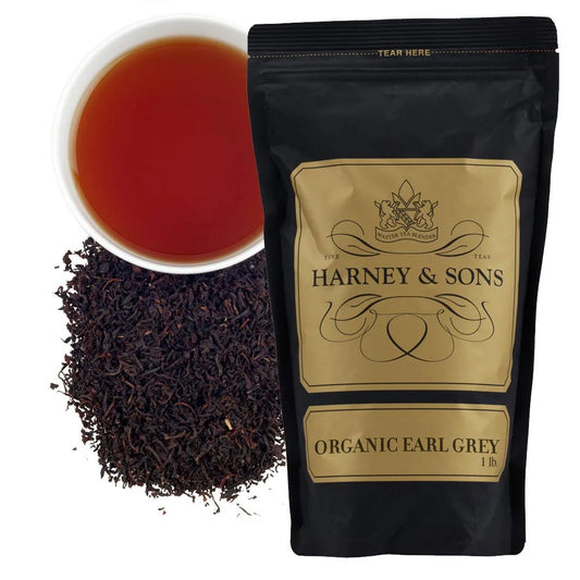 Harney & Sons Organic Earl Grey Loose Leaf Black Tea, 16 oz