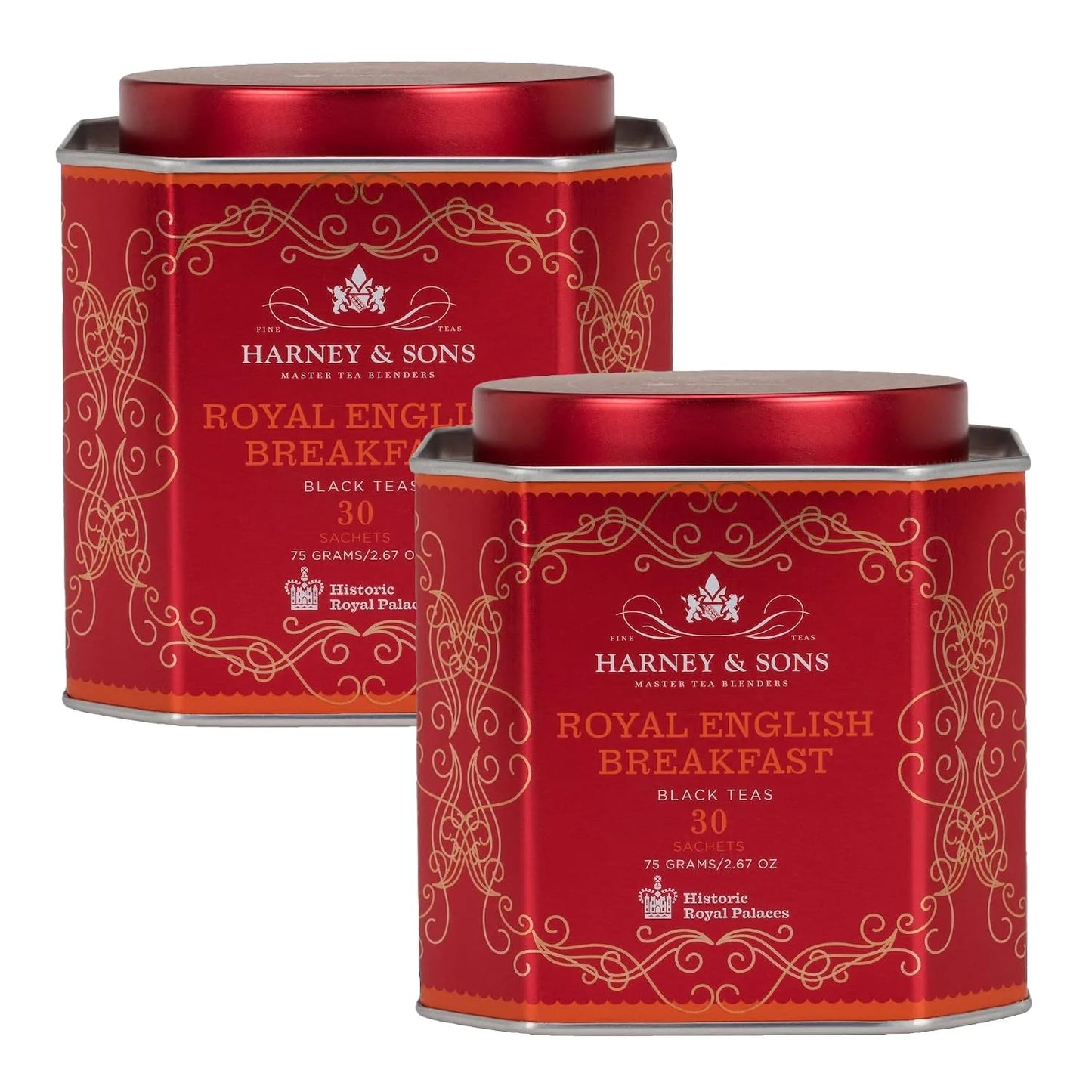 Harney and Sons Royal English Breakfast, Black 30 Sachets per Tin - Pack of 2