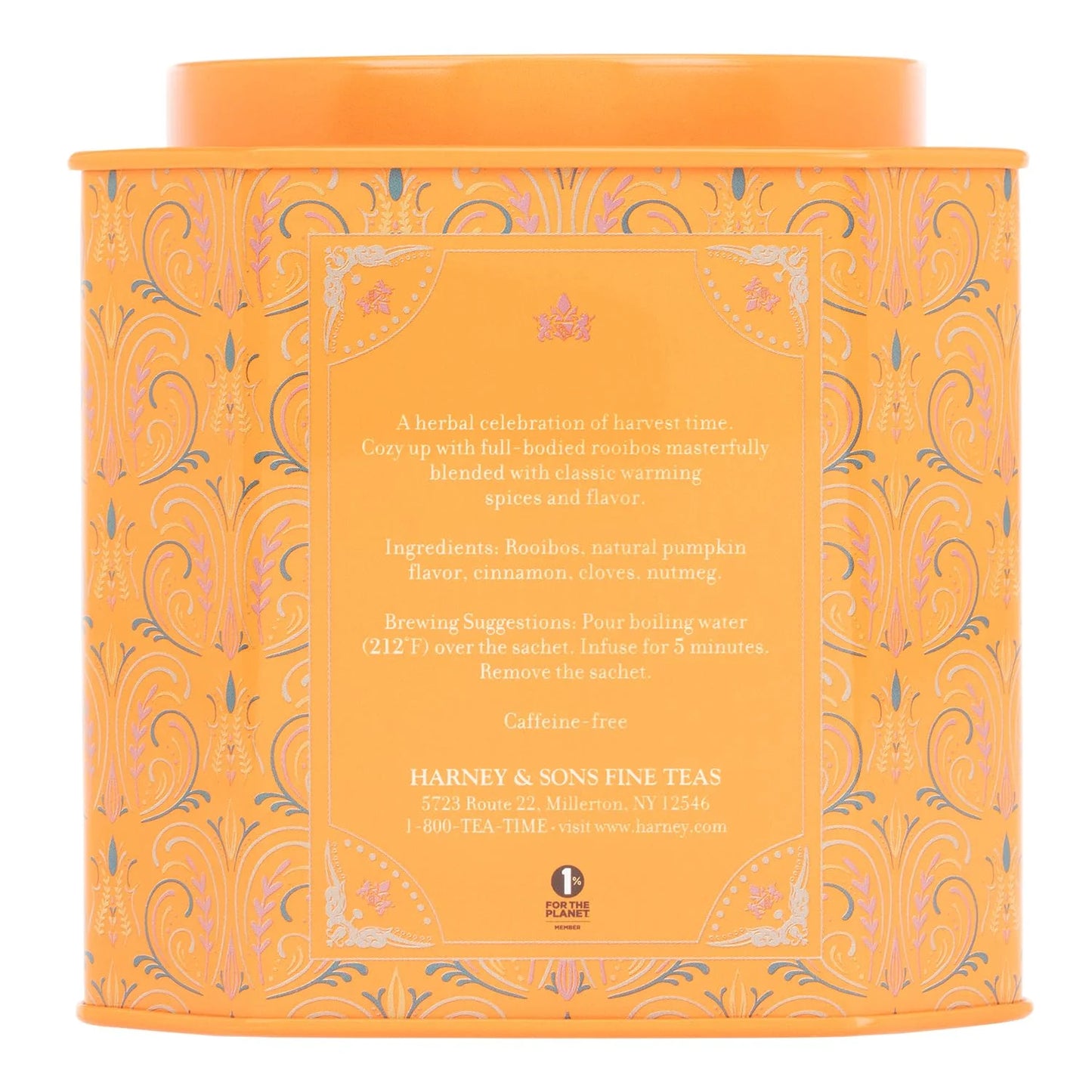 Harney & Sons Pumpkin Spice Herbal Tea, 30 Sachets in Tin