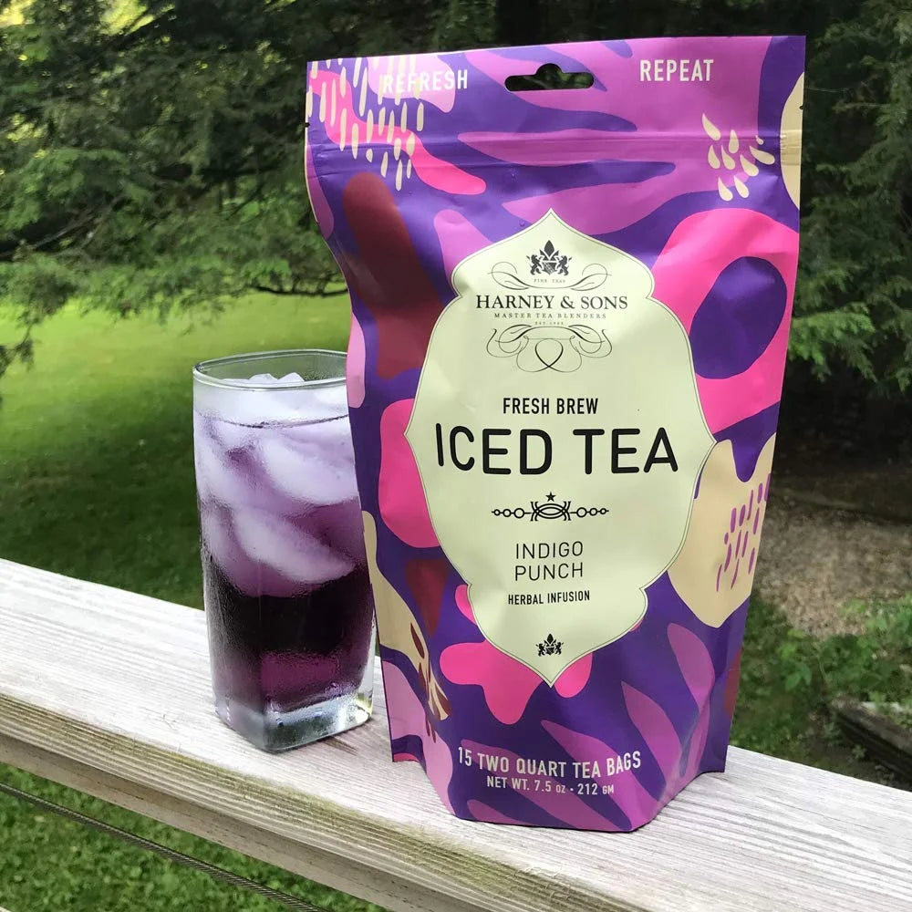 Harney & Sons Fresh Brew Indigo Punch Herbal Iced Tea, 15 Tea Bags