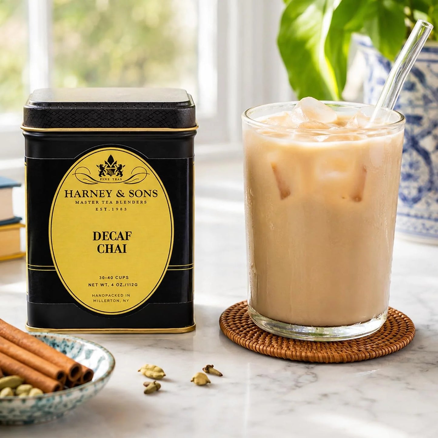 Harney & Sons Decaf Chai Loose Leaf Black Tea Tin, 4 oz