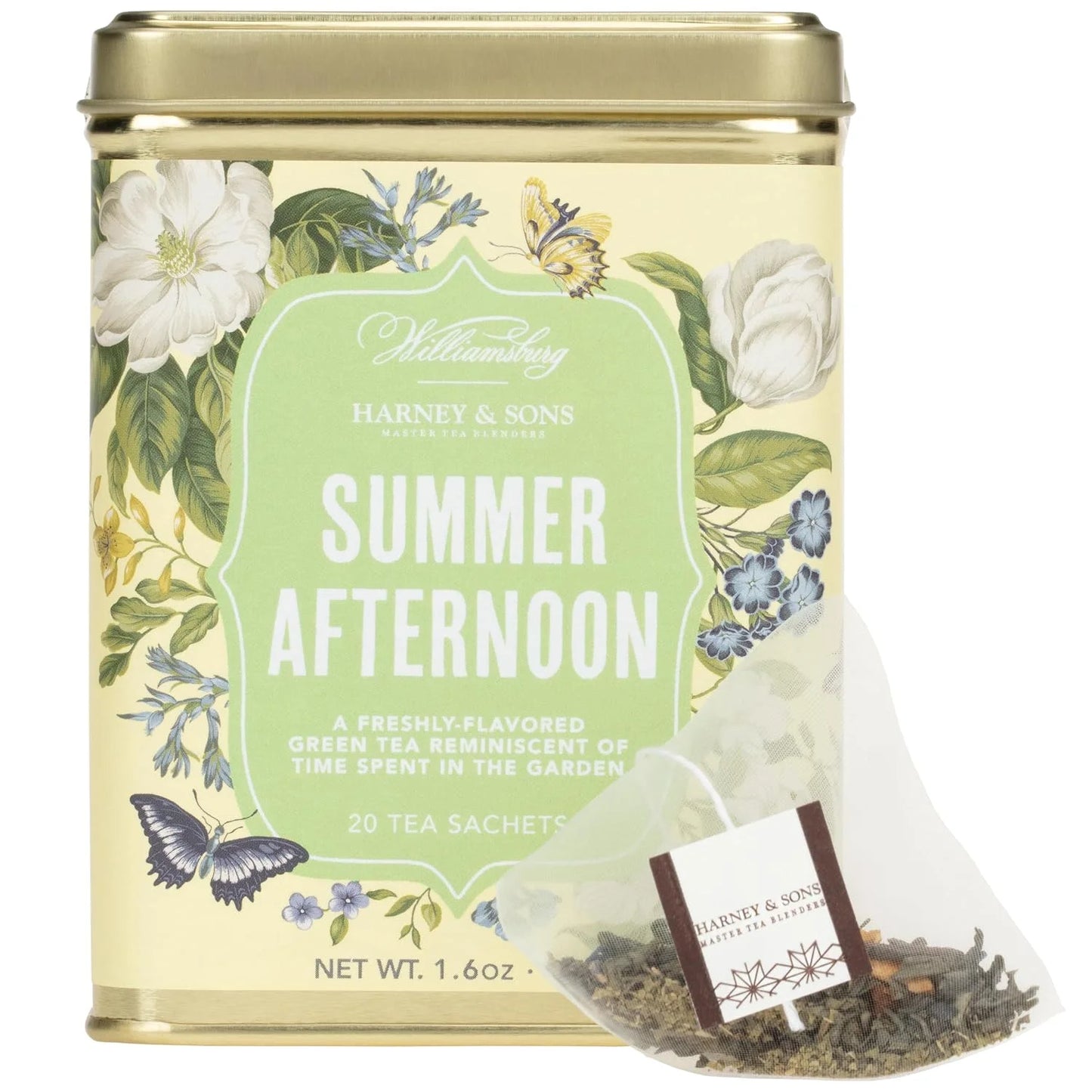 Harney & Sons Summer Afternoon Green Tea, 20 Sachets in Tin