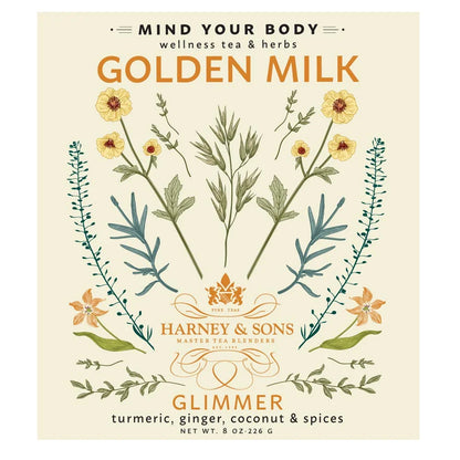 Harney & Sons Golden Milk Powder Tin, Turmeric Spice Blend, 8 oz