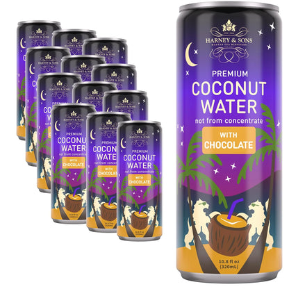 Harney & Sons Chocolate Coconut Water, 10.8 fl oz (Pack of 12)