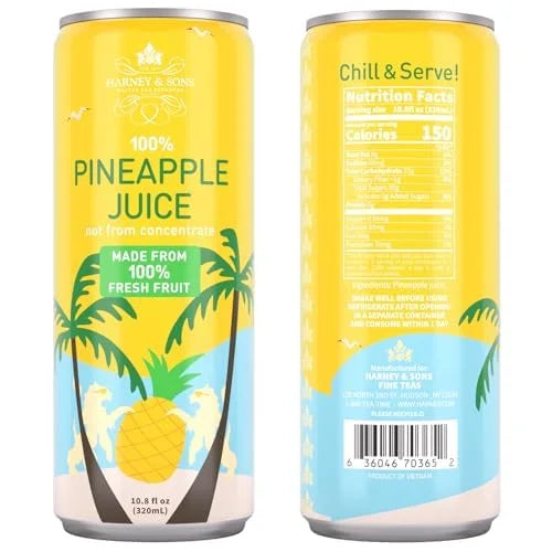 Harney & Sons Pineapple Juice, 12 Cans, 10.8 fl oz
