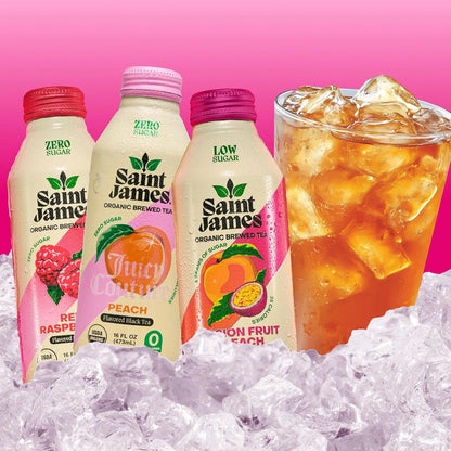 Saint James Iced Tea - Organic Tea, Party Variety Pack, 12 Pack