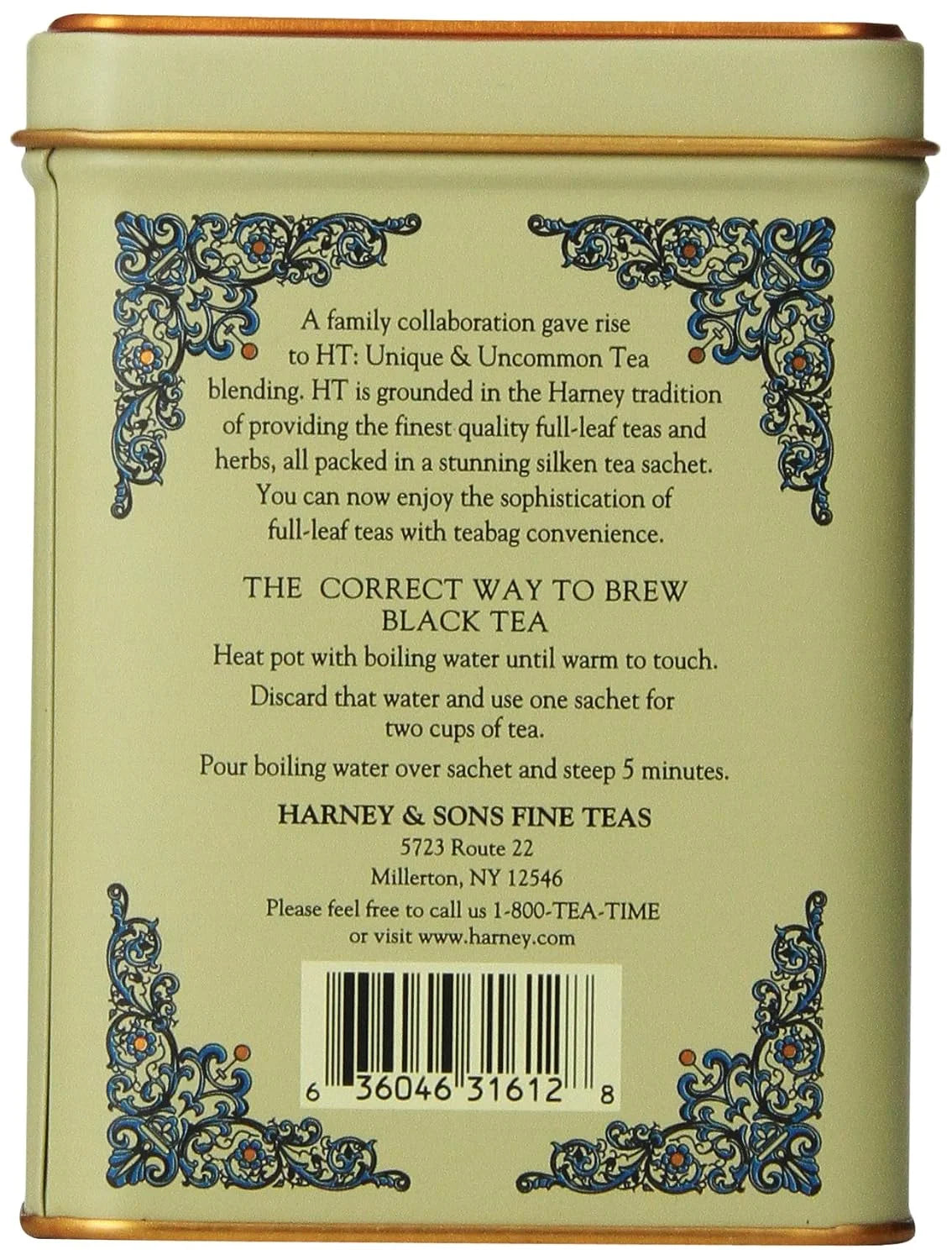Harney & Sons Tea Decaffeinated, Great Present Idea, Vanilla Comoro, 1.4 oz Tin (20 Sachets) (Pack of 2)