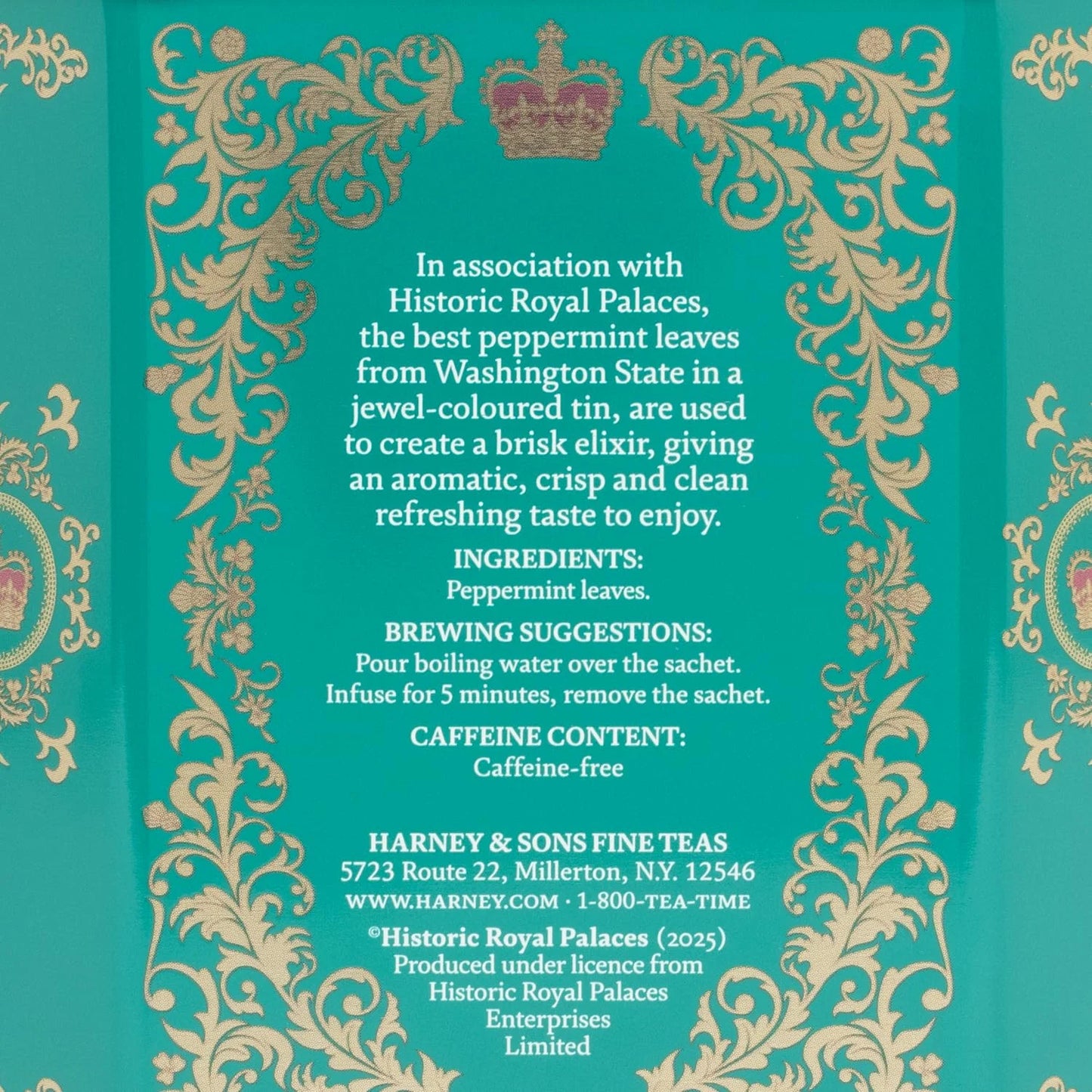 Harney & Sons Peppermint Herbal Tea in Sachets, Caffeine-Free Herbal, 30 Sachets (Pack of 2)