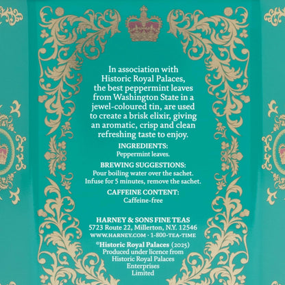 Harney & Sons Peppermint Herbal Tea in Sachets, Caffeine-Free Herbal, 30 Sachets (Pack of 2)