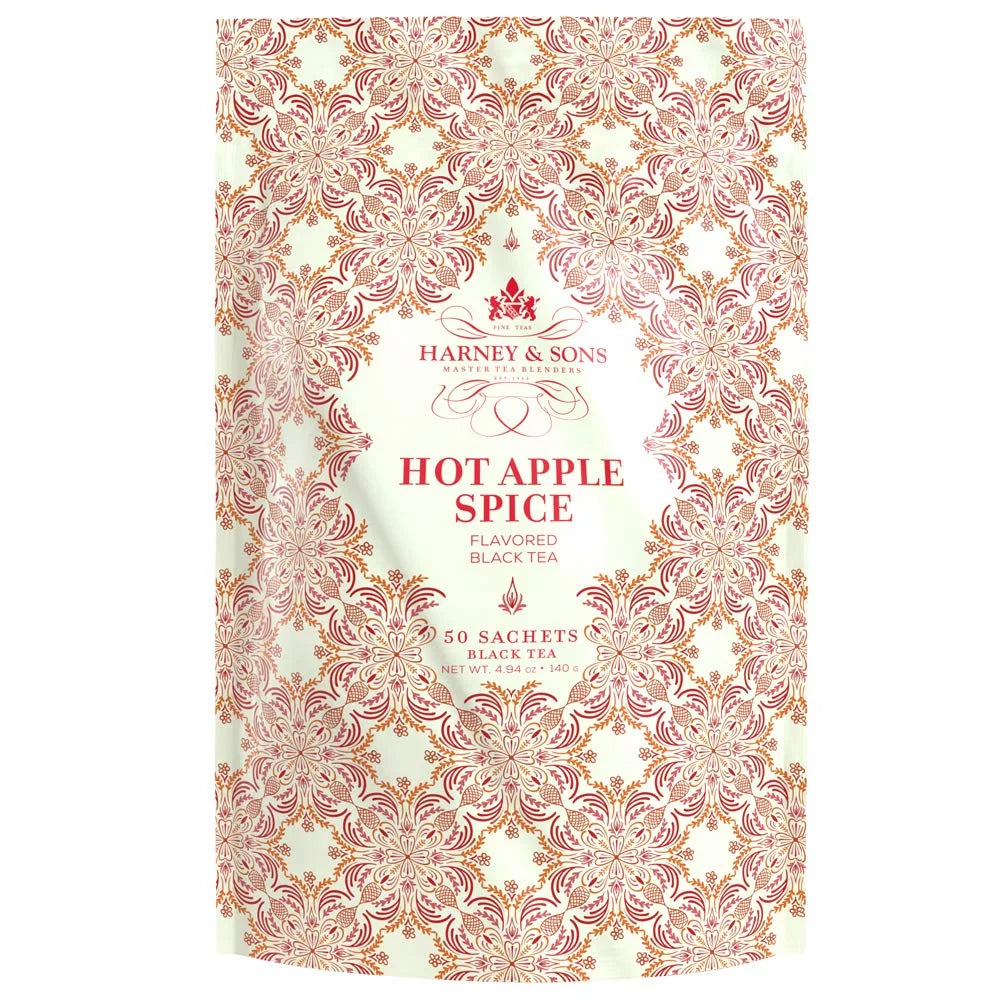 Harney & Sons Hot Apple Spice Black Tea, 50 Sachets