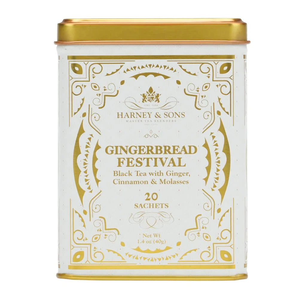 Harney & Sons Gingerbread Festival Black Tea, 20 Sachets in Tin