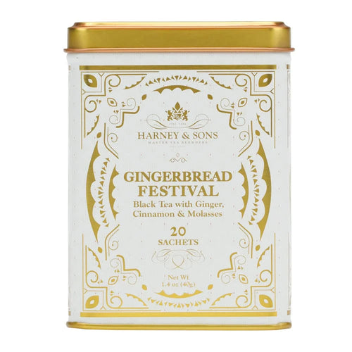 Harney & Sons Gingerbread Festival Black Tea, 20 Sachets in Tin