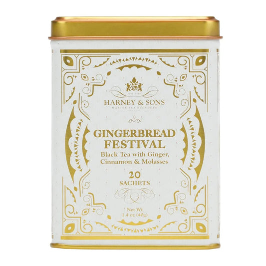 Harney & Sons Gingerbread Festival Black Tea, 20 Sachets in Tin
