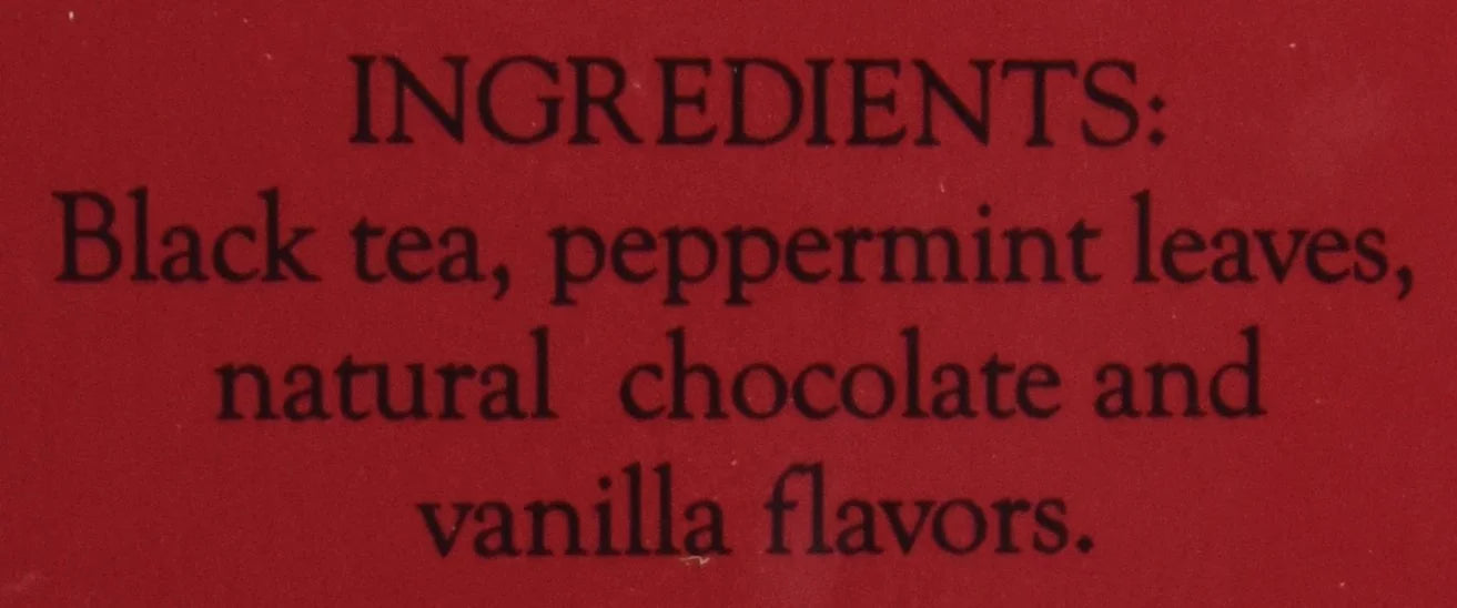 Harney and Sons Chocolate Mint, Flavored Black Tea - 20 Sachets per Tin (Pack of 2)
