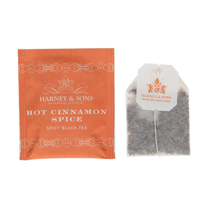 Harney & Sons Hot Cinnamon Spice Black Tea Bags, 50 Count