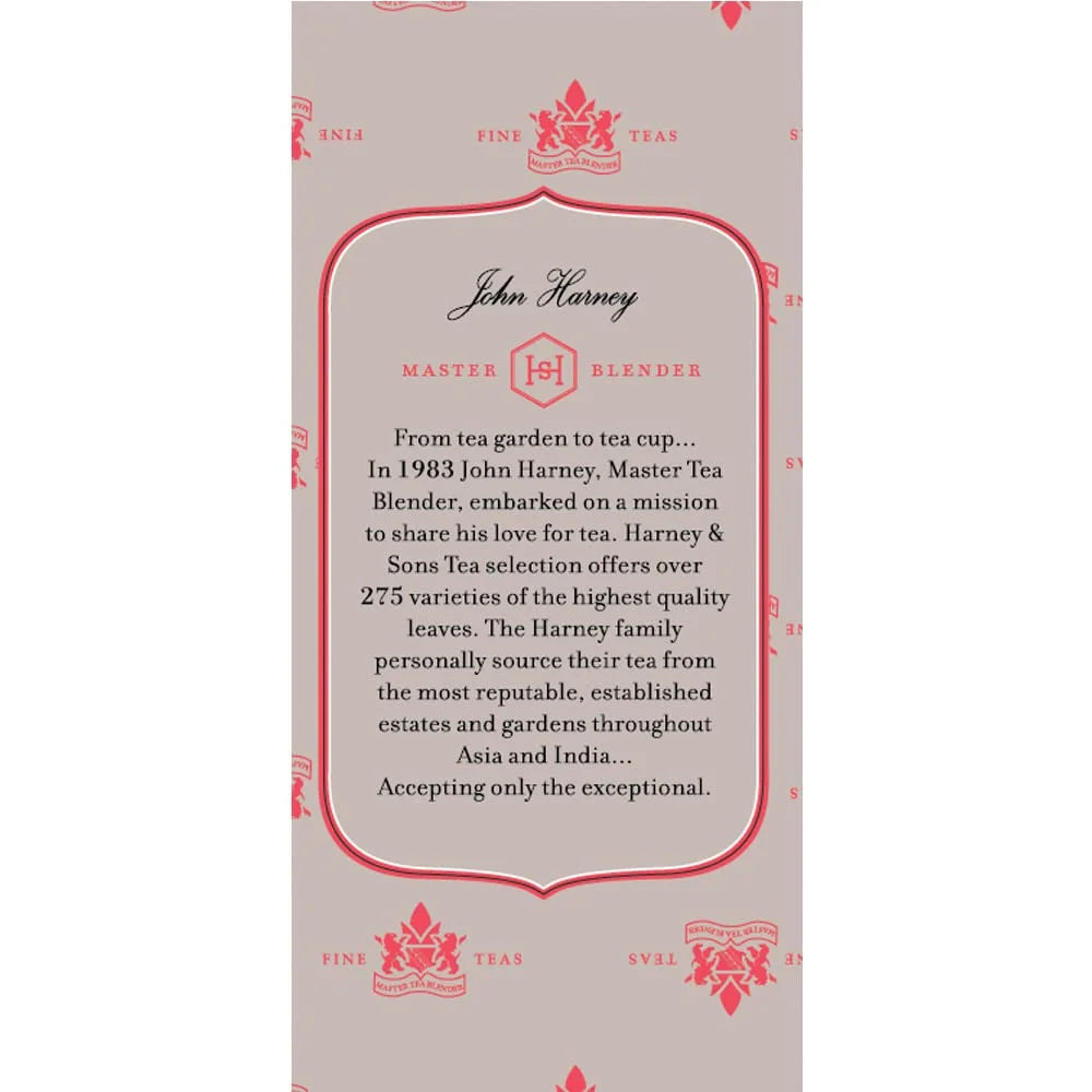 Harney & Sons Premium Tea, Organic Rooibos Herbal Tea, Individually Wrapped Tea Bags, 20/box