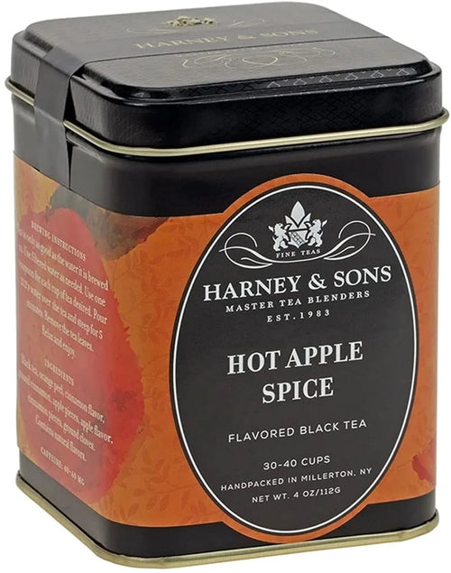 Harney & Sons Hot Apple Spice Loose Leaf Black Tea Tin, 4 oz