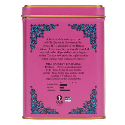Harney & Sons HT Raspberry Herbal Tea, Caffeine Free, 20 Sachets Tin