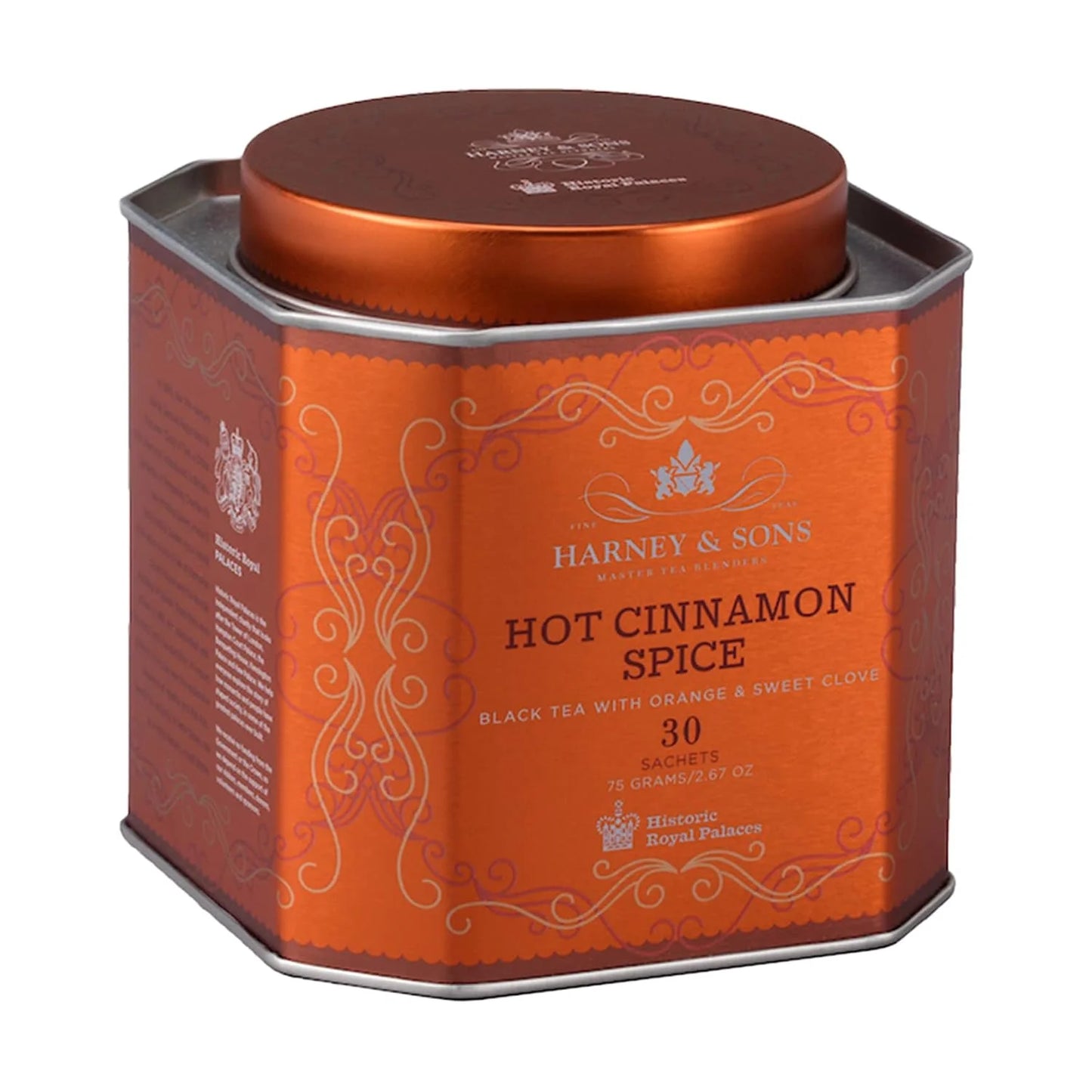 Harney & Sons Hot Cinnamon Spice Tea - 30 Tea Sachets Bundle (Pack of 2) - Black Tea with Oranges & Sweet Cloves