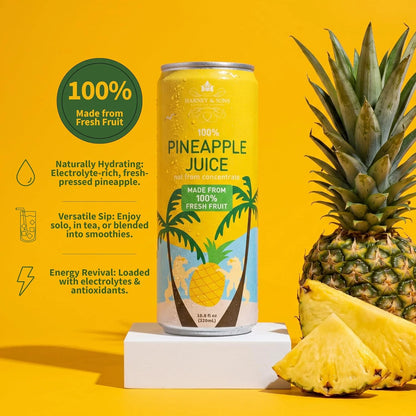 Harney & Sons Pineapple Juice, 12 Cans, 10.8 fl oz