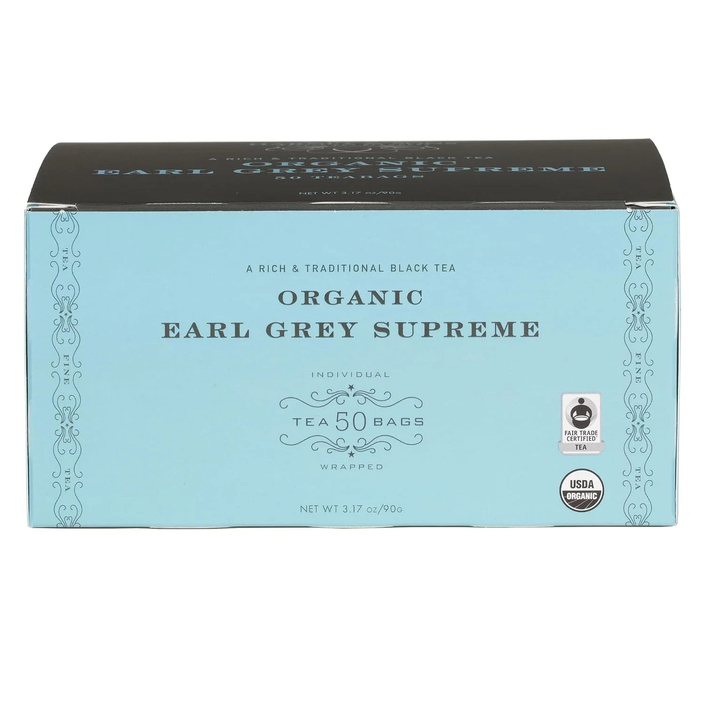 Harney & Sons Organic Earl Grey Supreme Tea Bags, 50 Count