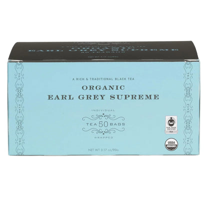 Harney & Sons Organic Earl Grey Supreme Tea Bags, 50 Count