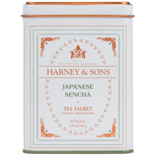Harney & Sons Classic Japanese Sencha Green Tea, 20 Sachets in Tin